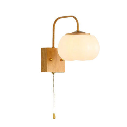 French Cream Style Raw Kapok 1-Light Wall Sconce Lamp