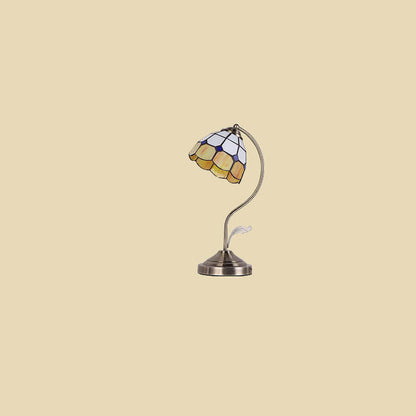 Vintage European Glass Table Lamp
