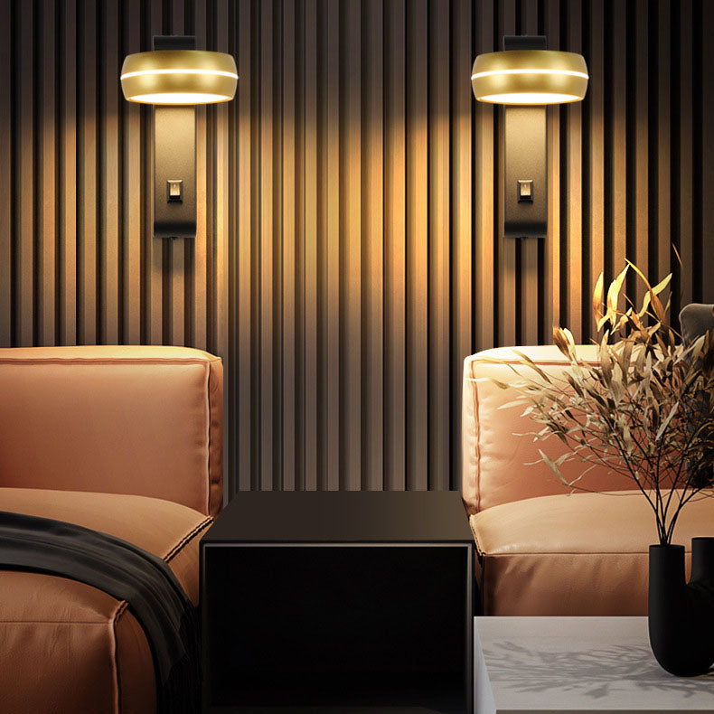 Round Rectangle Aluminum Iron PS LED Wall Sconce Lamp