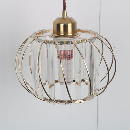 Adjustable Crystal Lantern Design 1-Light Wall Sconce Lamp