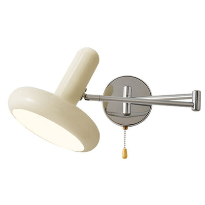 Simplicity Wrought Iron Disc 1-Light Wall Sconce Lamp