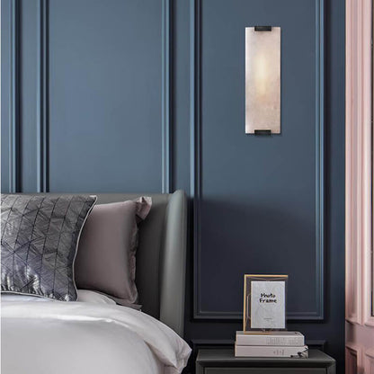 Nordic Light Luxury Copper Marble Strip Design 3-Light Wall Sconce Lamp