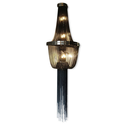 Aluminum Iron Tassel Sprocket 4-Light Wall Sconce Lamp
