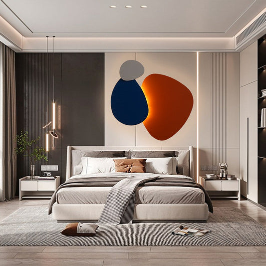 Scandinavian Round Plate Combination LED Wall Sconce Lamp
