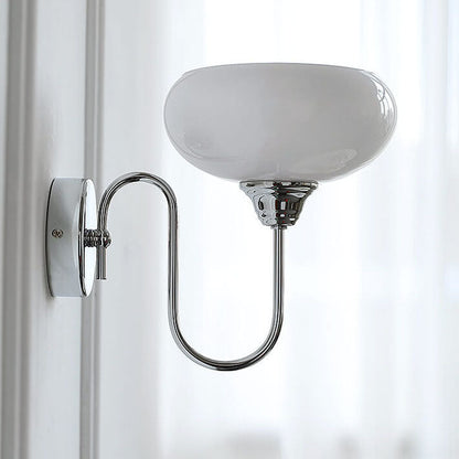 Nordic Round Dome Iron Glass 1-Light Wall Sconce Lamp