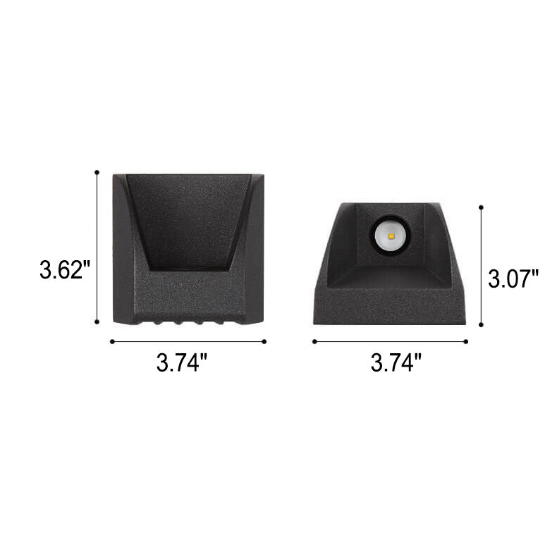 Outdoor Square Up and Down Glow LED Wall Sconce Lamp