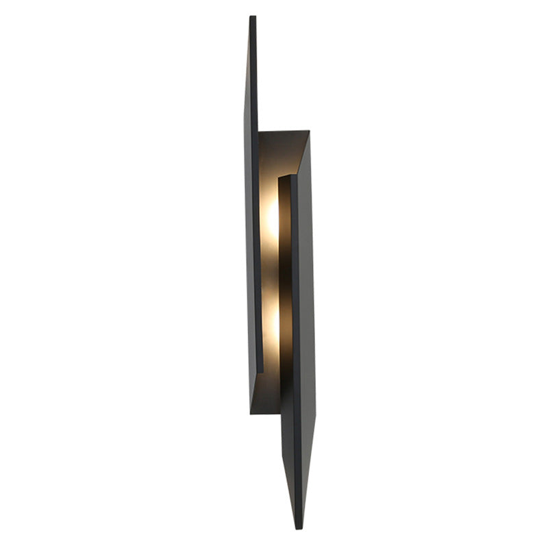 Rectangular Triangle Iron 2-Light Wall Sconce Lamp