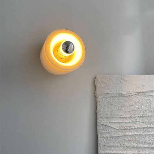 Simplicity Cylinder Iron Glass 1-Light Wall Sconce Lamp