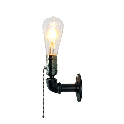 Industrial Iron Aluminum Plumbing 1-Light Wall Sconce Lamp