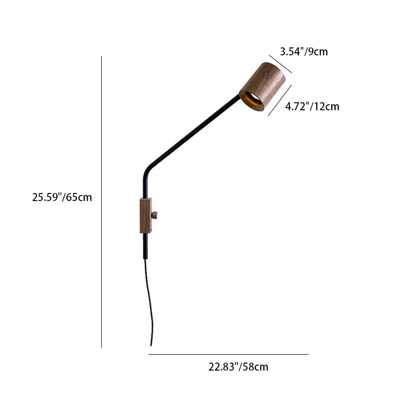 Simplicity Cylinder Shade Iron 1-Light Wall Sconce Lamp