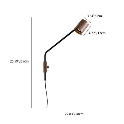 Simplicity Cylinder Shade Iron 1-Light Wall Sconce Lamp