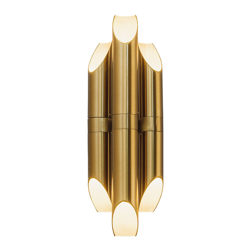 Luxury Cylindrical Iron Shade 3-Light Wall Sconce Lamp