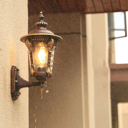 Cylinder Aluminum Glass 1-Light Wall Sconce Lamp