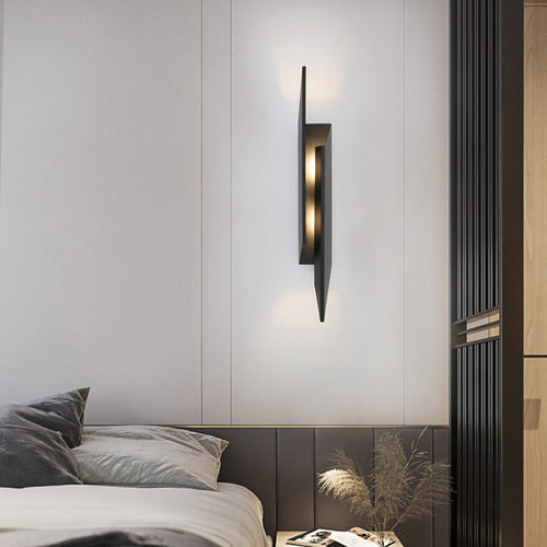 Rectangular Triangle Iron 2-Light Wall Sconce Lamp