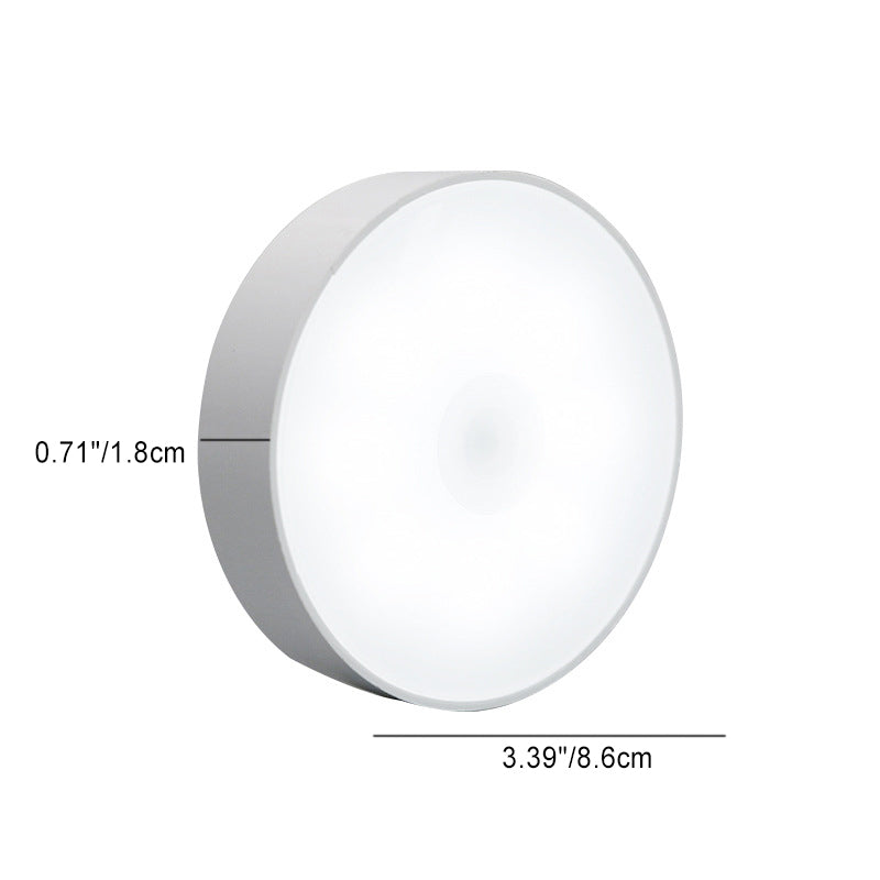 Minimalist Round ABS Rechargeable Sensor Wall Sconce Lamp