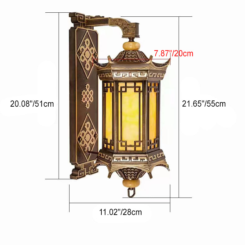 Aluminum Imitation Marble Shade 1-Light Wall Sconce Lamp