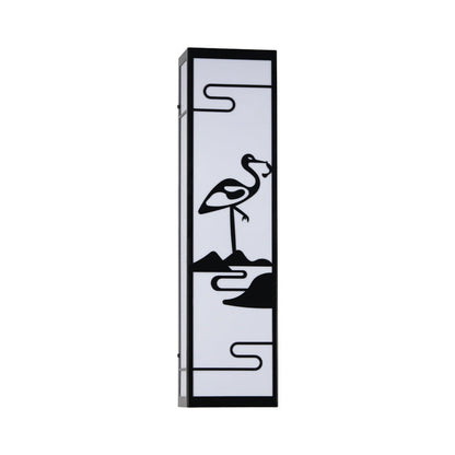 Chinese Rectangle Shade LED Waterproof Wall Sconce Lamp