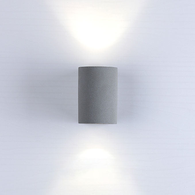 Industrial Round Column Cement 1-Light Wall Sconce Lamp