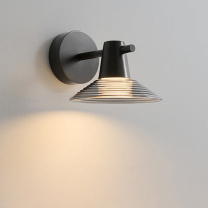 Nordic Full Copper Acrylic Conical LED Wall Sconce Lamp
