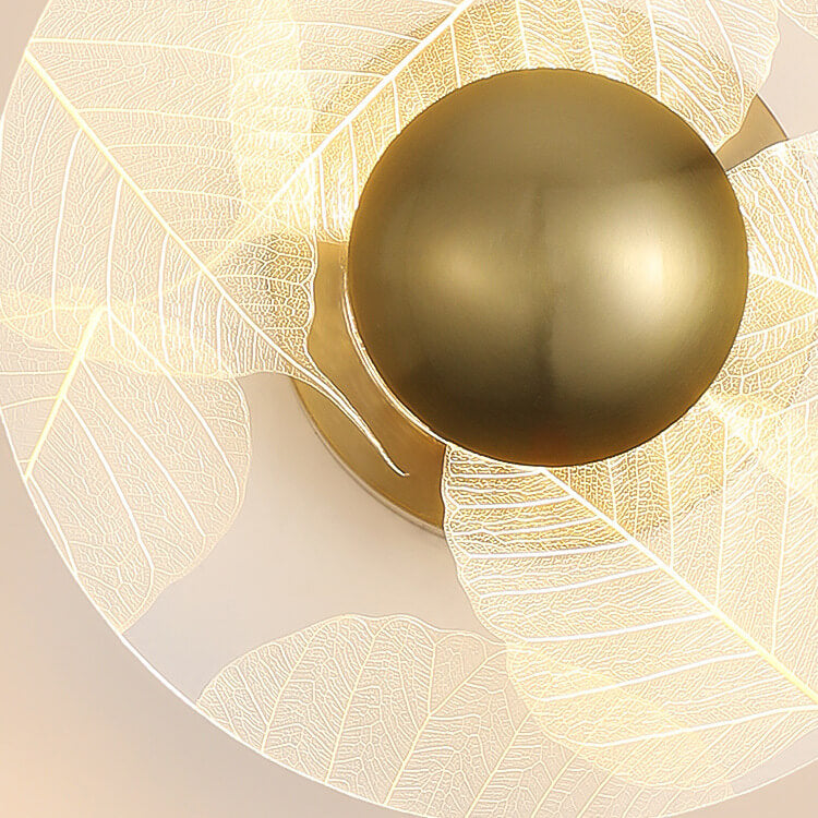 Light Pattern Round Iron Acrylic LED Wall Sconce Lamp