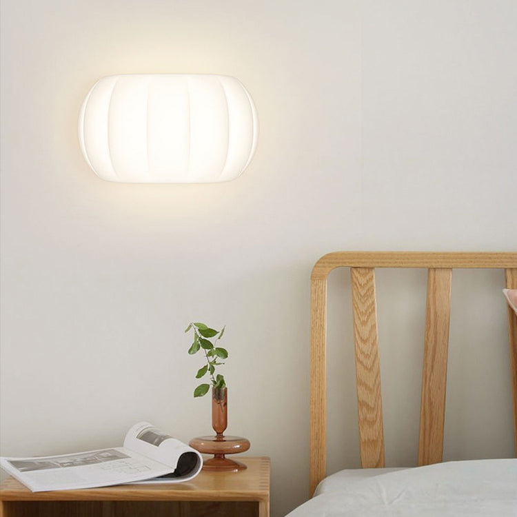 Simplicity Acrylic Pumpkin Elliptical LED Wall Sconce Lamp