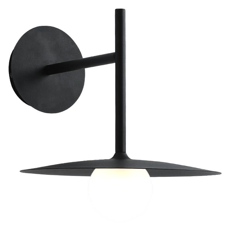Solid Color Round Hardware Glass 1-Light Wall Sconce Lamp