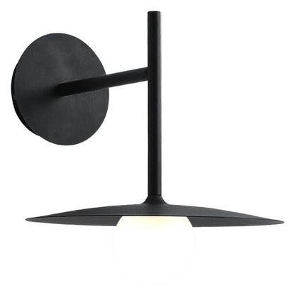 Solid Color Round Hardware Glass 1-Light Wall Sconce Lamp