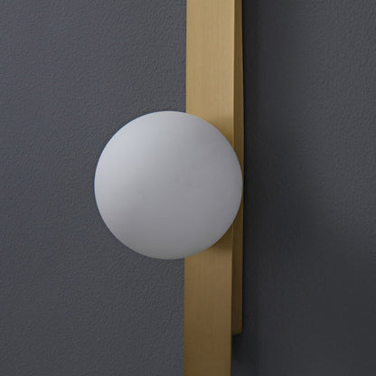 Strip Round Ball Brass Glass LED Wall Sconce Lamp