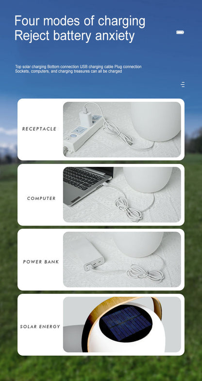 Solar PE Portable Basket LED Outdoor Waterproof Light