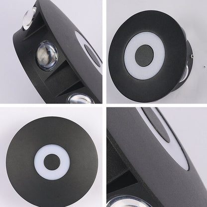 Black Indoor Outdoor Waterproof LED Wall Sconce Lamp