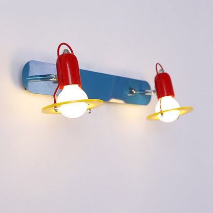 Childlike Iron 2-Light Mirror Front Wall Sconce Lamp