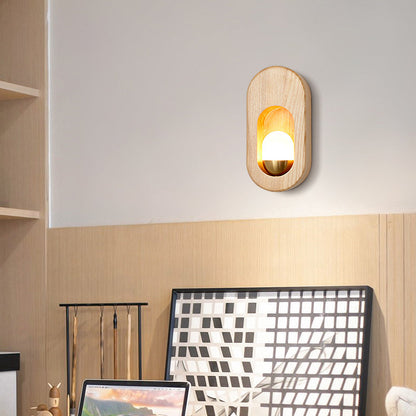 Japanese Frame Acrylic Shade 1-Light Wall Sconce Lamp