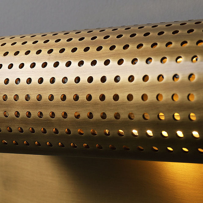 Rolled Edge Rectangle All Copper 1-Light Wall Sconce Lamp