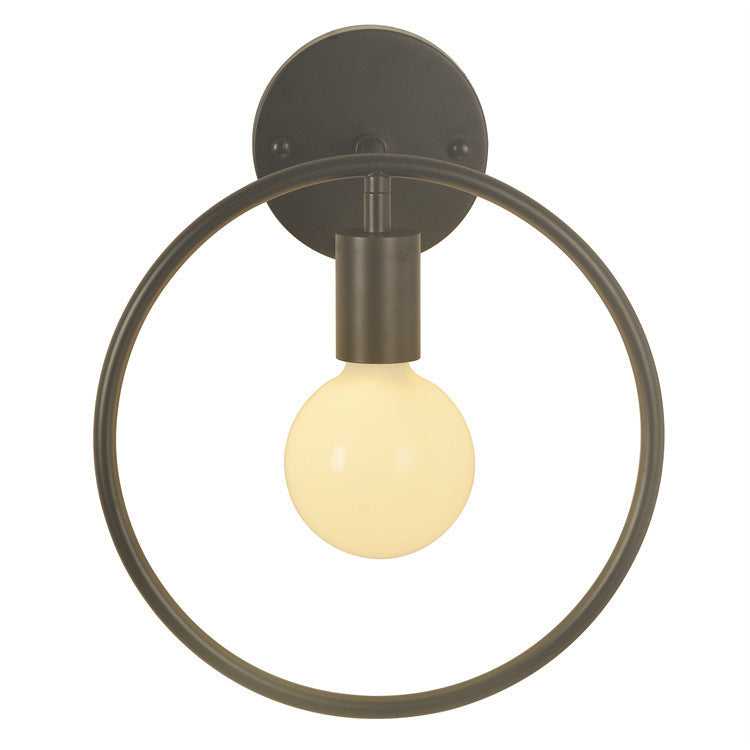 Nordic Circle Round Iron 1-Light Wall Sconce Lamp