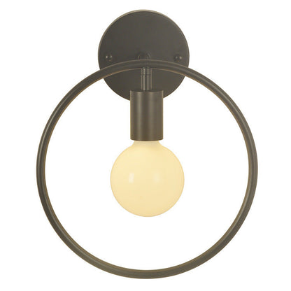 Nordic Circle Round Iron 1-Light Wall Sconce Lamp