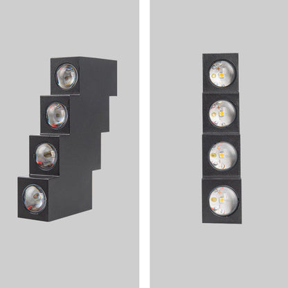 Square Luminous Outdoor Waterproof LED Wall Sconce Lamp
