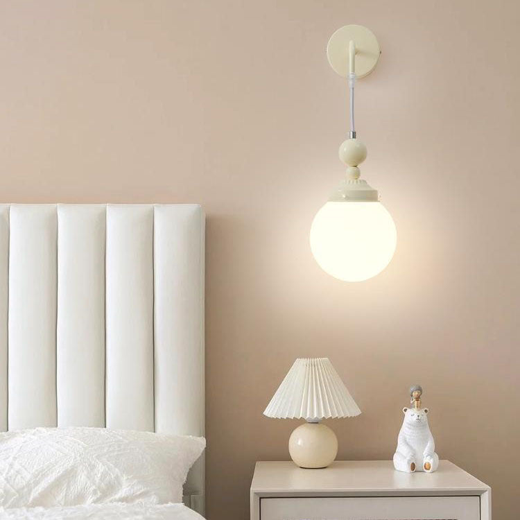 Scandinavian Gourd Iron Glass 1-Light Wall Sconce Lamp