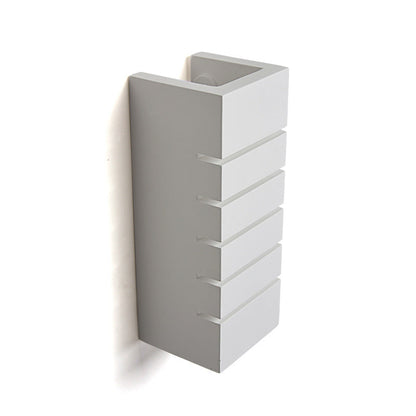 Minimalist Square Striped Plaster 1-Light Wall Sconce Lamp