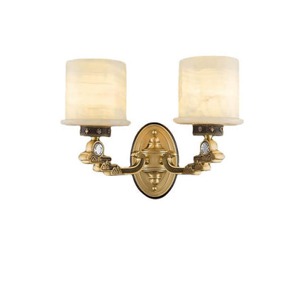 European Light Copper Jade 1/2-Light Wall Sconce Lamp