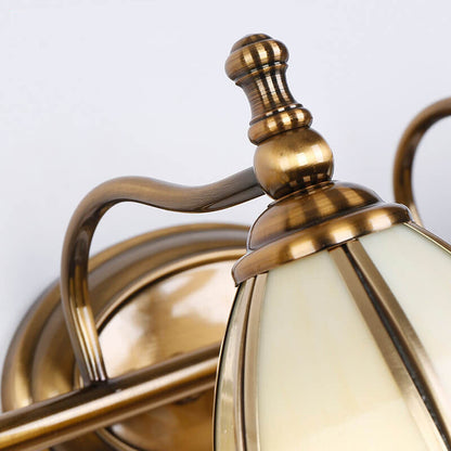 Light Iron Copper Glass LED Vanity Light Wall Sconce Lamp