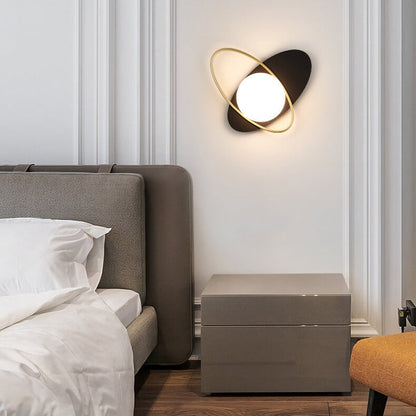 Glass Staggered Overlap Design 1-Light Wall Sconce Lamp