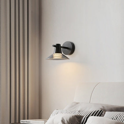 Nordic Full Copper Acrylic Conical LED Wall Sconce Lamp