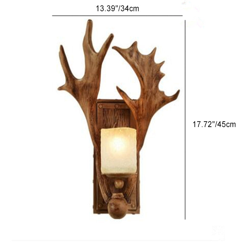 Scandinavian Cylinder Resin Glass 1-Light Wall Sconce Lamp