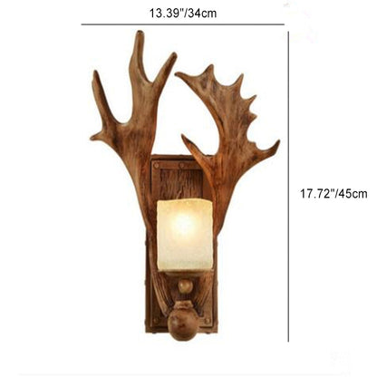Scandinavian Cylinder Resin Glass 1-Light Wall Sconce Lamp