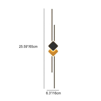 Long Rhombus Iron Aluminum Acrylic LED Wall Sconce Lamp