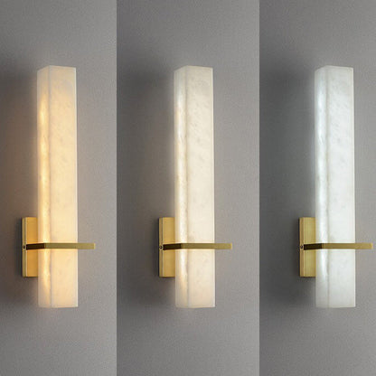 Light Full Copper Rectangular Lucite LED Wall Sconce Lamp