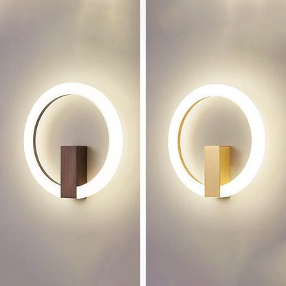Minimalist Round Iron Aluminum PVC LED Wall Sconce Lamp