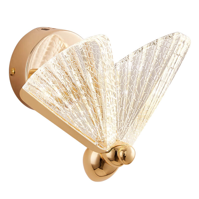 Creative Zinc Alloy Acrylic Butterfly LED Wall Sconce Lamp