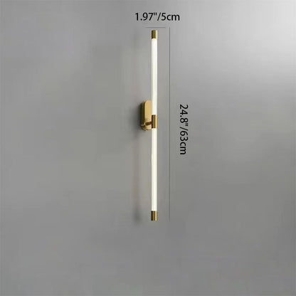 Electroplated Iron Straight Line LED Wall Sconce Lamp