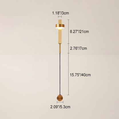 Minimalist Long Aluminum Iron Acrylic LED Wall Sconce Lamp